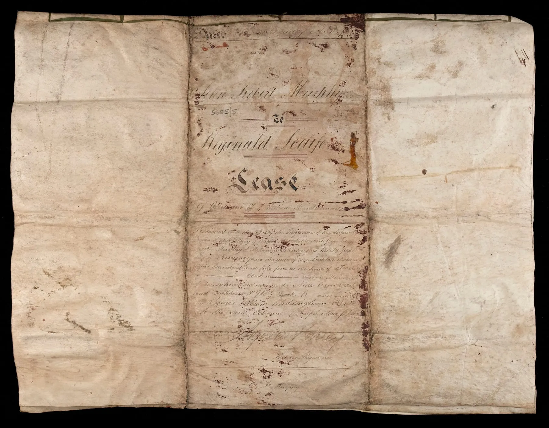 Scan d'un acte de location ancien illustrant l'engagement écrit d'une caution