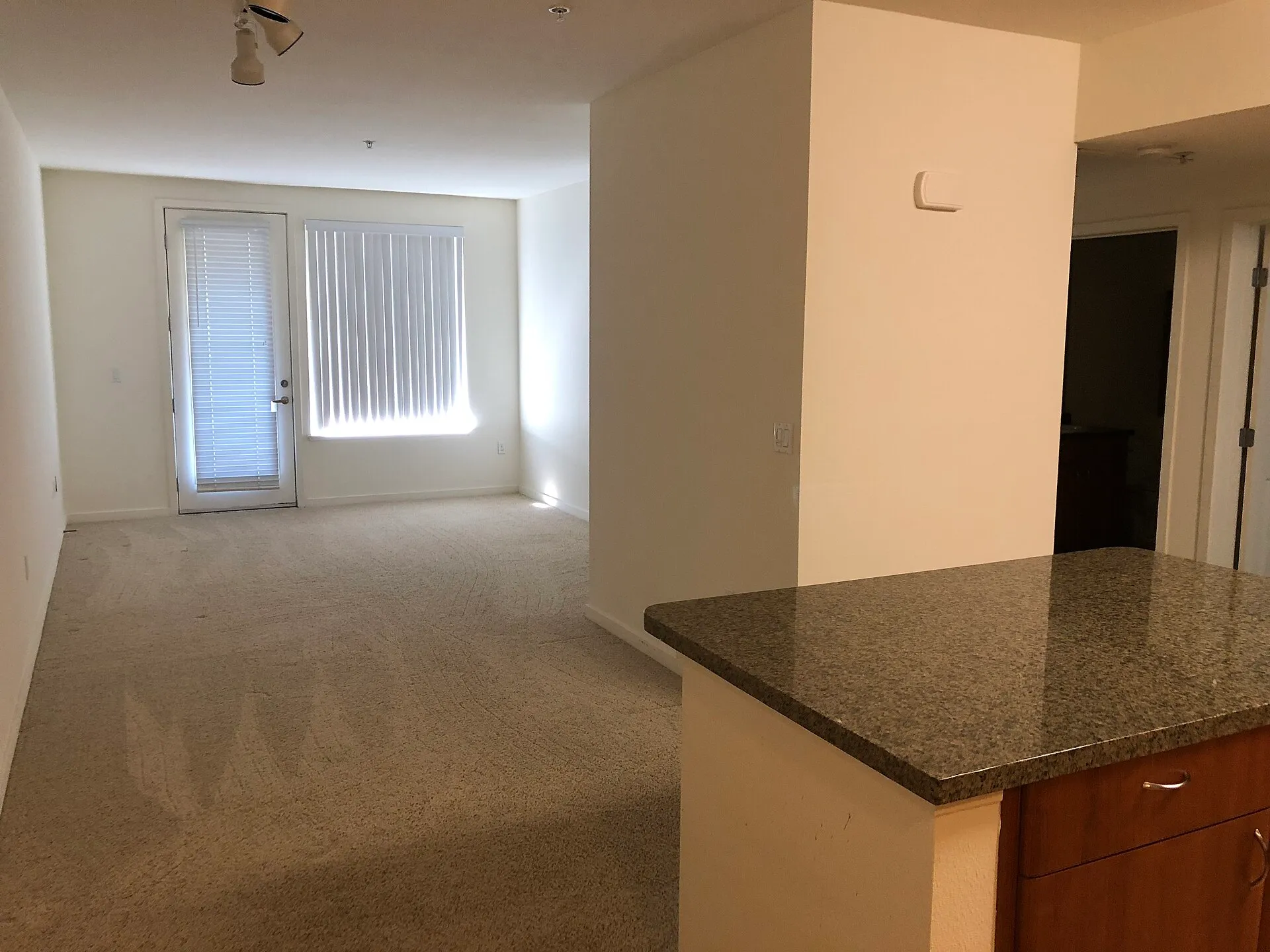 Salon d'appartement meublé pouvant illustrer une colocation avec espace commun